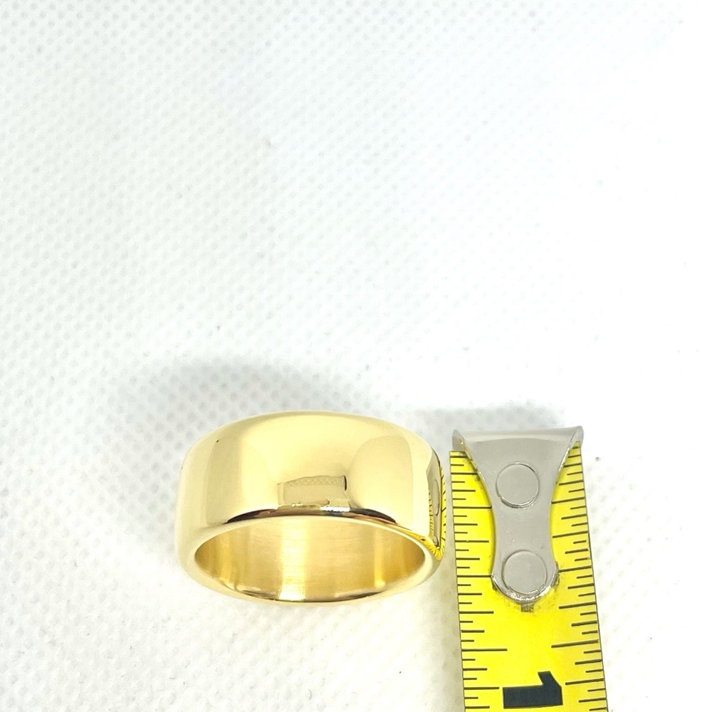 New Milor Resin 14k Gold Wide Ring Band Size 9 - Picture 3 of 7